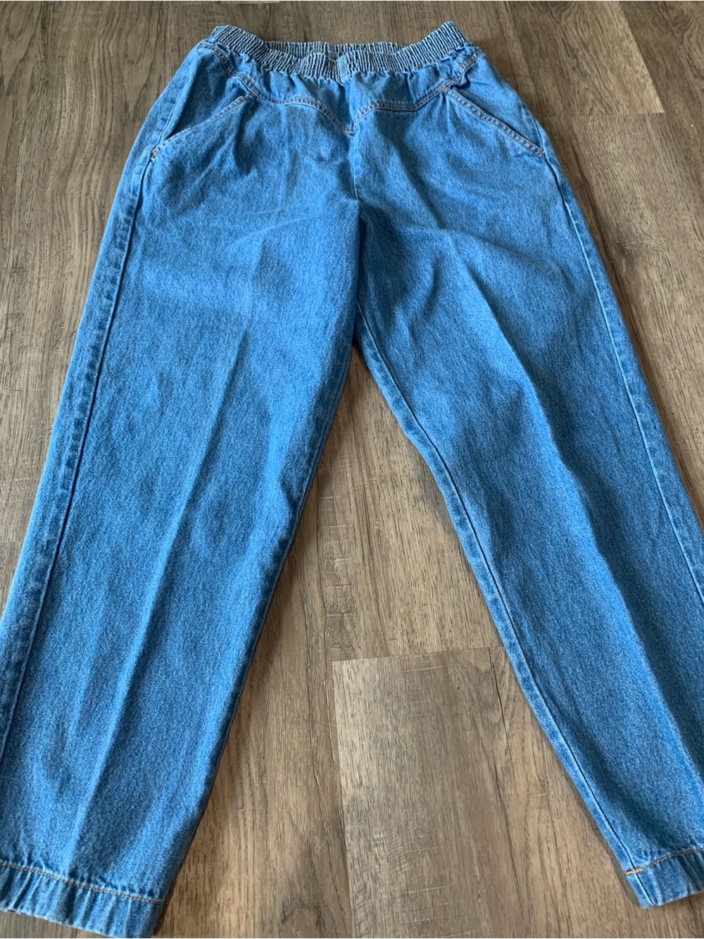 Lady Blair 90s Y2K Vintage Pull On Denim Jeans with Pockets Sz 8P
